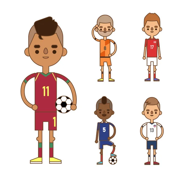 Euro Cup soccer fotbalové týmy vektorové ilustrace — Stockový vektor
