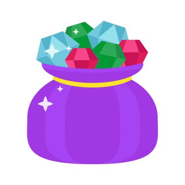 Takı Pırlanta taş vektör çizim çanta.