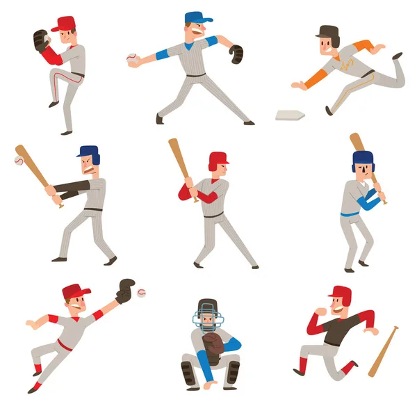 Baseballový hráč vektorové ikony. — Stockový vektor