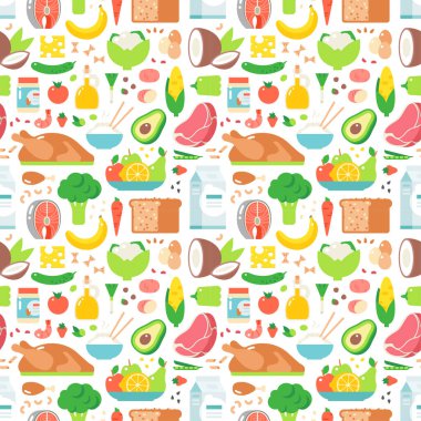 Gıda sorunsuz tasarlamak vektör.