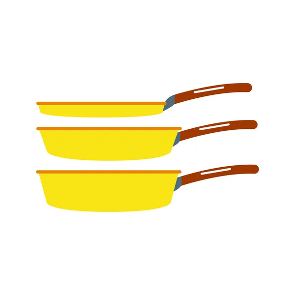 Cartoon koken pan vectorillustratie. — Stockvector