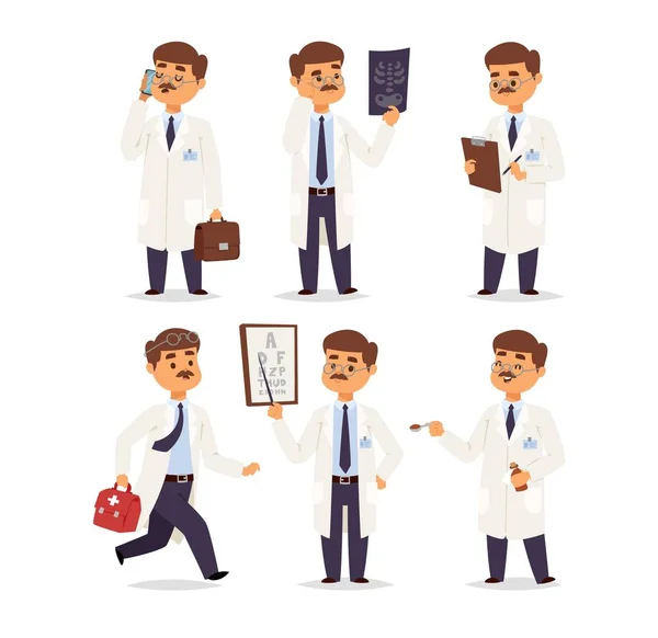 Doctor character vector isolated — Stock Vector