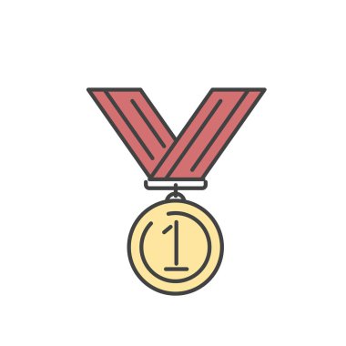 Madalya Ödülü izole vektör simgesi
