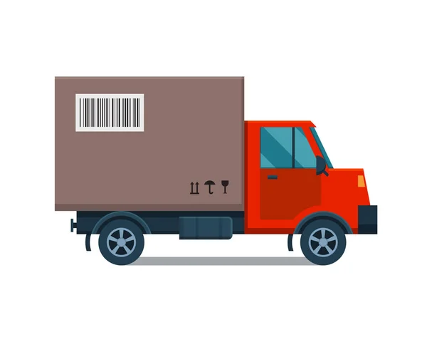 Entrega transporte camión de carga vector ilustración . — Vector de stock