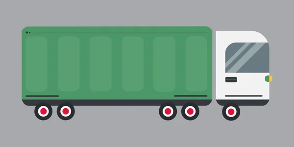 Levering vervoer lading logistieke vrachtwagen vectorillustratie. — Stockvector