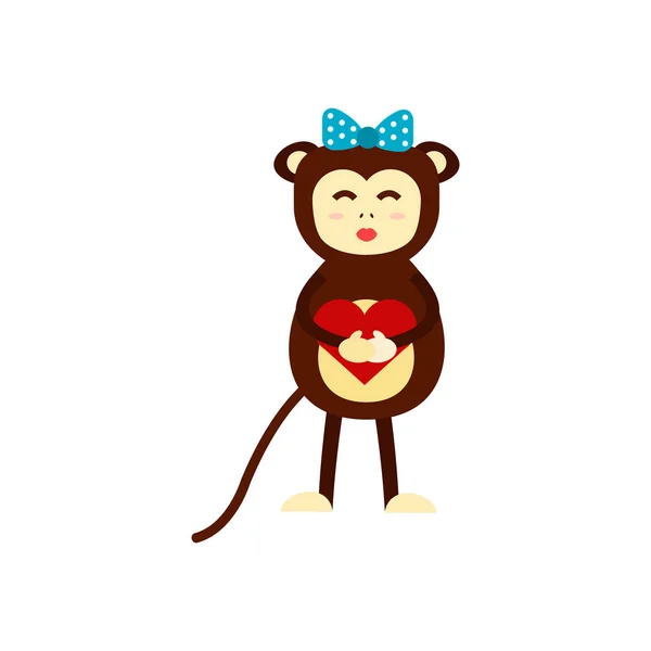 Illustration vectorielle du singe . — Image vectorielle