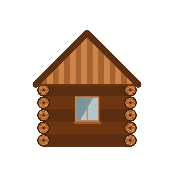 Drewniany dom ilustracja wektorowa. — Wektor stockowy