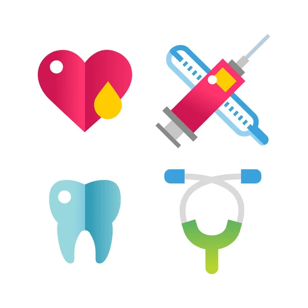 Conjunto de ícones vetoriais de medicina . —  Vetores de Stock