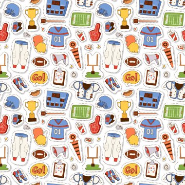 Amerikan futbolu desen vektör çizim