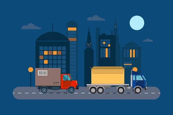 Dostawy transportu cargo logistic wektor ilustracja. — Wektor stockowy