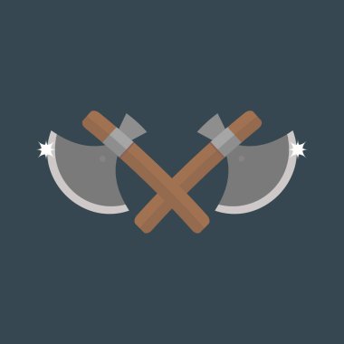 Balta silah vektör illüstrasyon izole çapraz