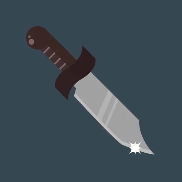 Messer Dolch Waffe Vektor Illustration. — Stockvektor