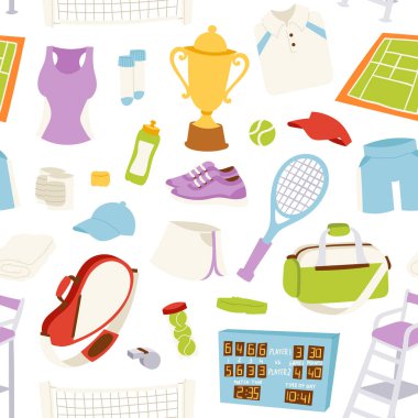 Vektör çizim Tenis desen sorunsuz