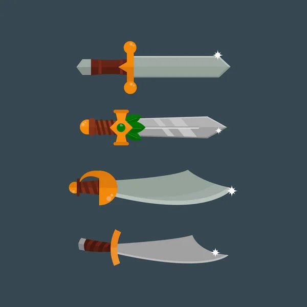 Ножі зброя Векторні ілюстрації . — стоковий вектор