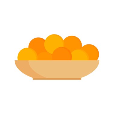 Taze mandalina portakal plaka üzerinde illüstrasyon vektör.