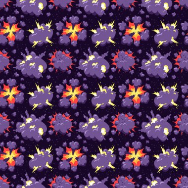 Boom simgeler seamless modeli patlama.