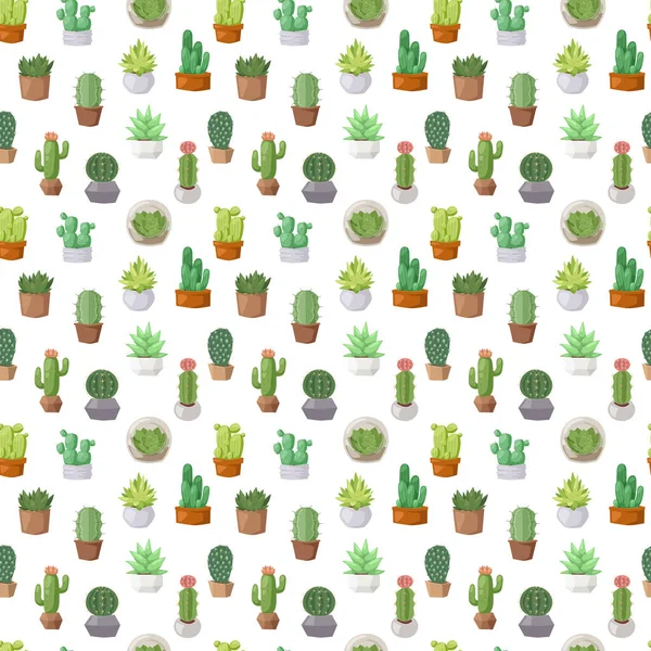 Kaktüs doodle Dikişsiz desen vektör.