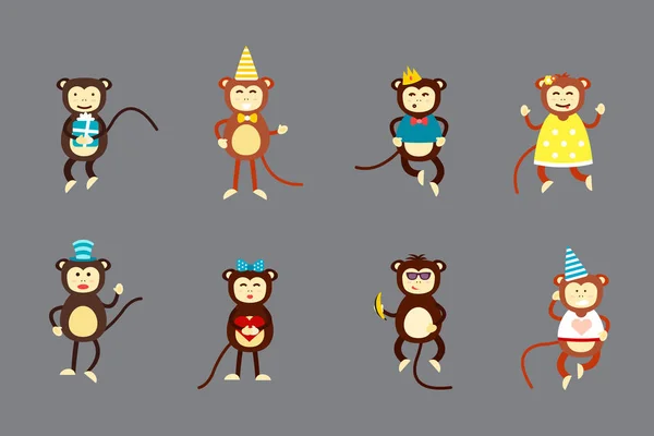 Illustration vectorielle du singe . — Image vectorielle