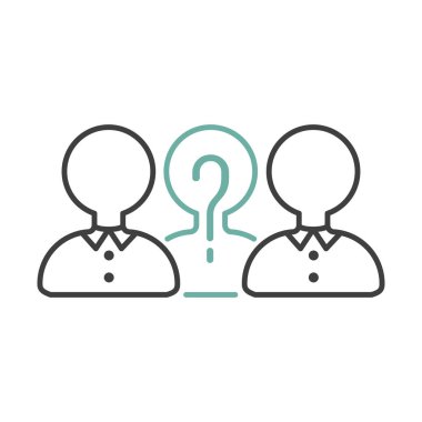 İş takım çalışması anahat simgesini vektör.