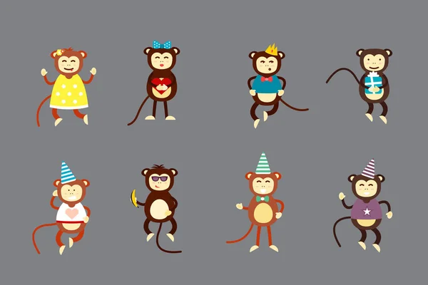 Monkey vektor illustration. — Stock vektor