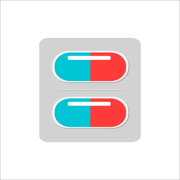 Tablet pillen vectorillustratie. — Stockvector