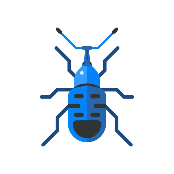 Insect pictogram plat geïsoleerd op witte achtergrond — Stockvector