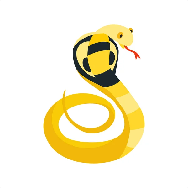 Serpiente cobra reptil vector de dibujos animados — Vector de stock