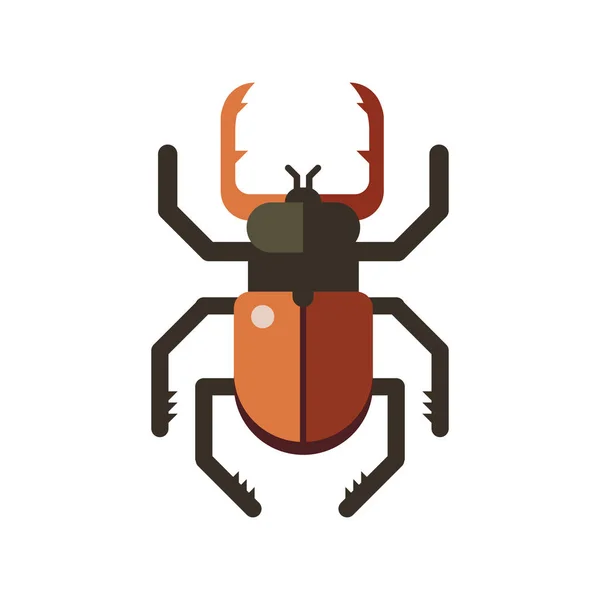 Insect pictogram plat geïsoleerd op witte achtergrond — Stockvector