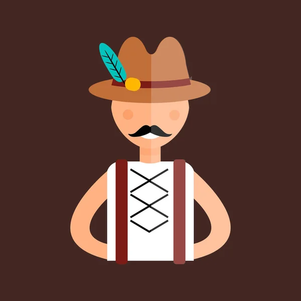 Oktoberfest hombre vector ilustración . — Vector de stock