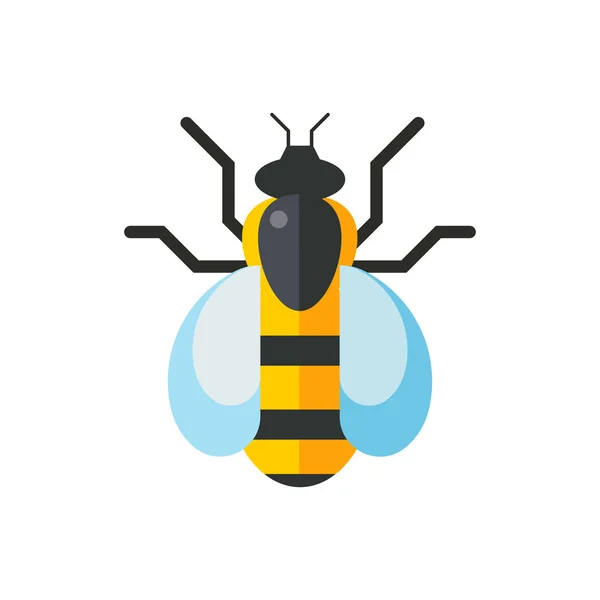 Vector de amarillo abeja de miel occidental Europea. — Archivo Imágenes Vectoriales