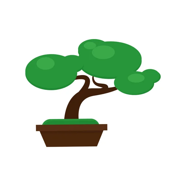 Ilustrasi vektor pohon pinus Bonsai . - Stok Vektor