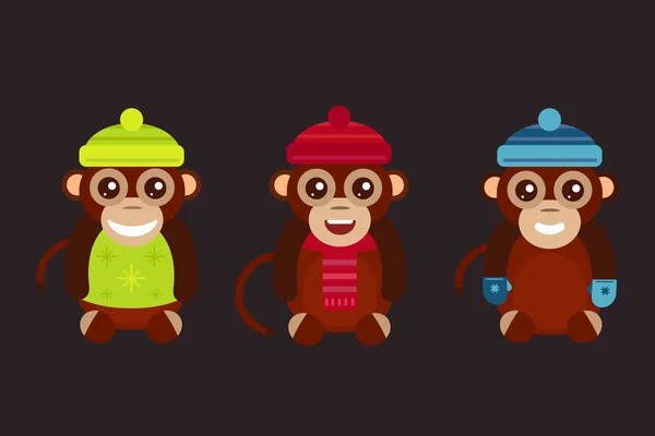 Μαϊμού ζώο διασκεδαστικό χαρακτήρα εικονογράφηση διάνυσμα. — Διανυσματικό Αρχείο