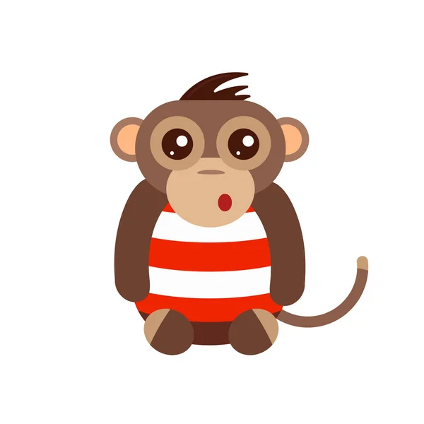 Μαϊμού ζώο διασκεδαστικό χαρακτήρα εικονογράφηση διάνυσμα. — Διανυσματικό Αρχείο