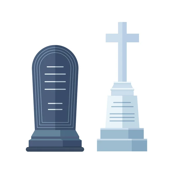 Tombstone crypt vector construction for dead people. — Stock Vector