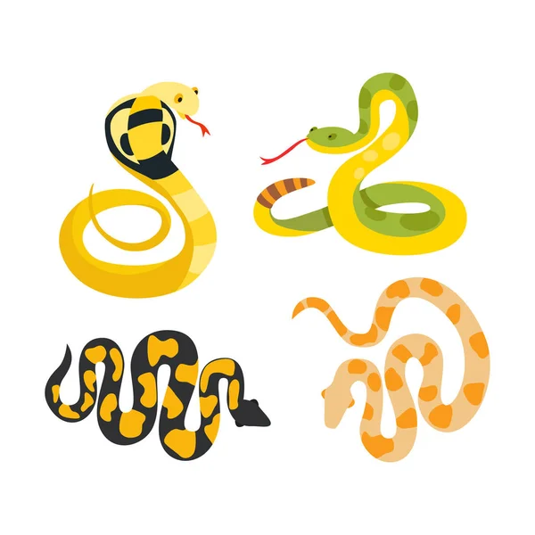 Serpiente reptil vector de dibujos animados — Archivo Imágenes Vectoriales