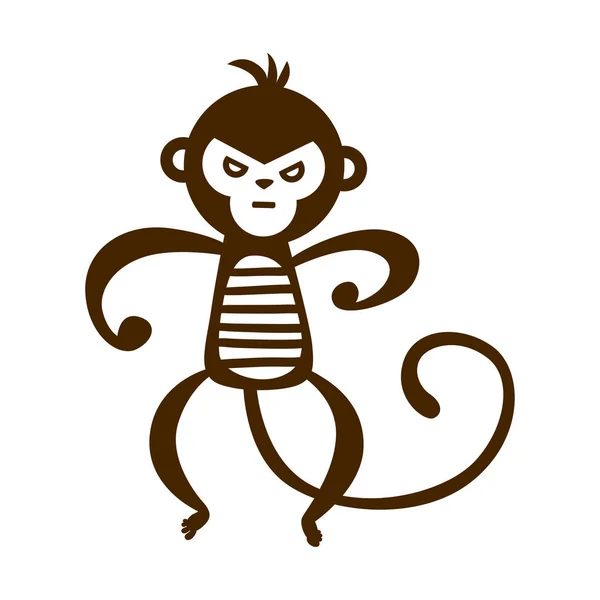 Monkey vector illustration. — Stock Vector