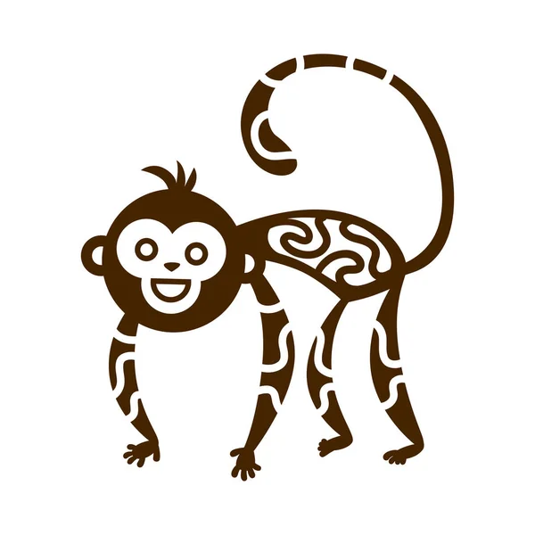 Ilustracja wektorowa małpa. — Wektor stockowy