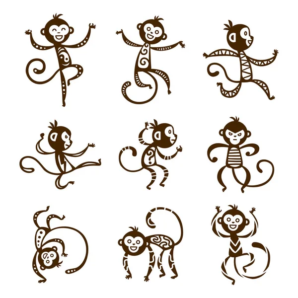 Вектор обезьян . — стоковый вектор
