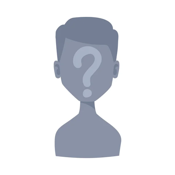 Férfi portré arc ikon web avatar lapos stílusú vektor. — Stock Vector