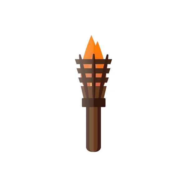 Oheň pochodeň vítězství šampión plamen ikonu vektorové ilustrace. — Stockový vektor