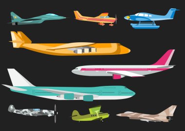 Uçak vektör çizimi.