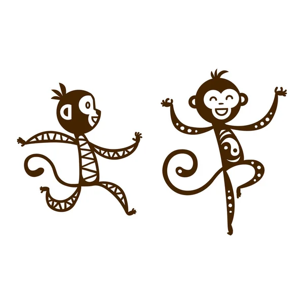 Ilustração do vetor macaco . — Vetor de Stock