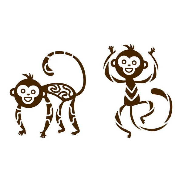 Illustration vectorielle du singe . — Image vectorielle