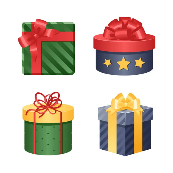 Caja de regalo aislado presente vector ilustración . — Vector de stock