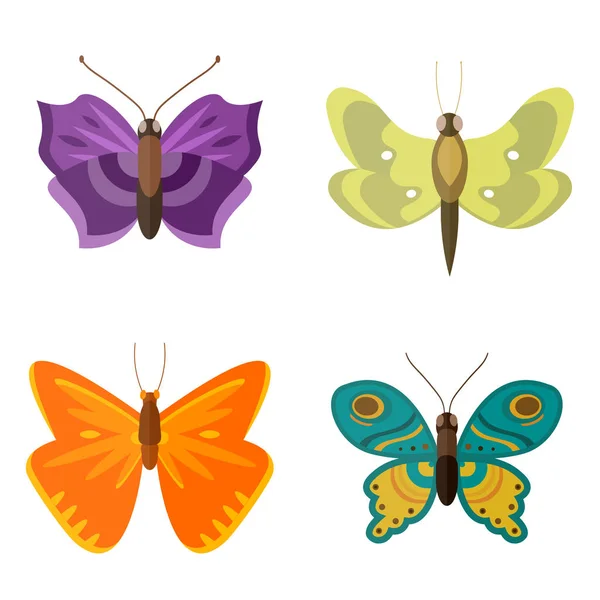 Coloridas mariposas vector . — Archivo Imágenes Vectoriales