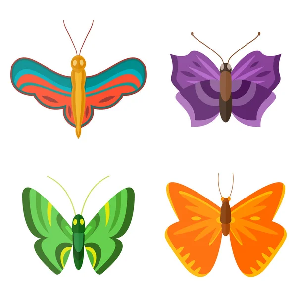 Vector borboletas coloridas . —  Vetores de Stock