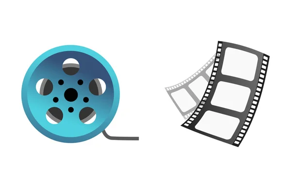 Ταινία σινεμά τεχνολογία διανυσματικά εικονογράφηση. — Διανυσματικό Αρχείο