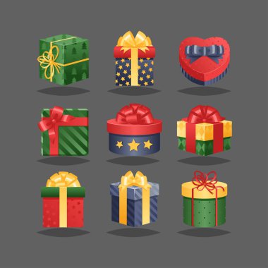 Hediye izole kutusu mevcut vektör çizim.