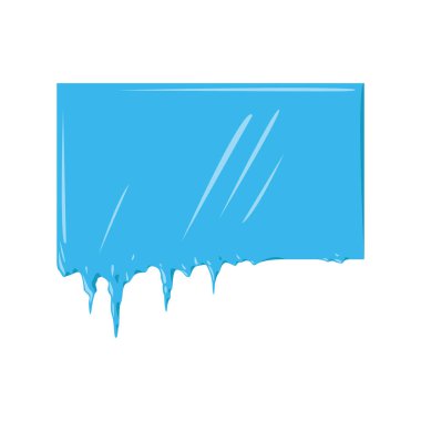 Donmuş buz saçağı kar kış vektör afiş koleksiyonu.