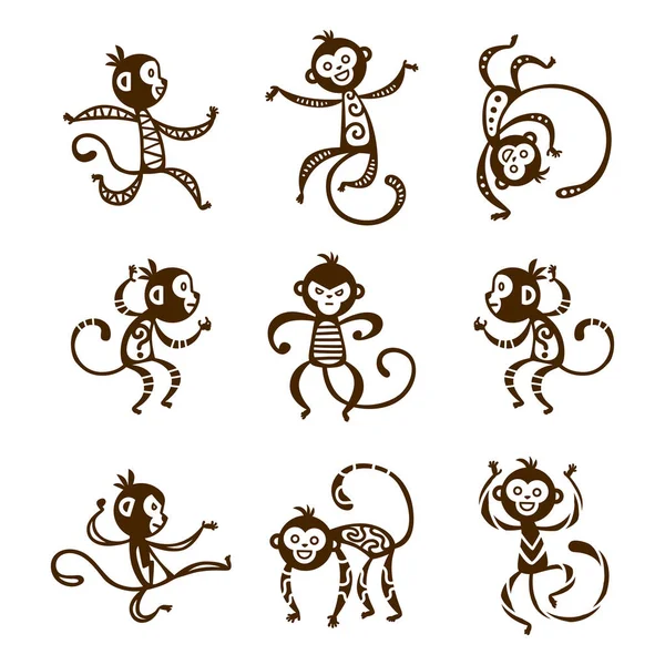 Monkey vektorové ilustrace. — Stockový vektor